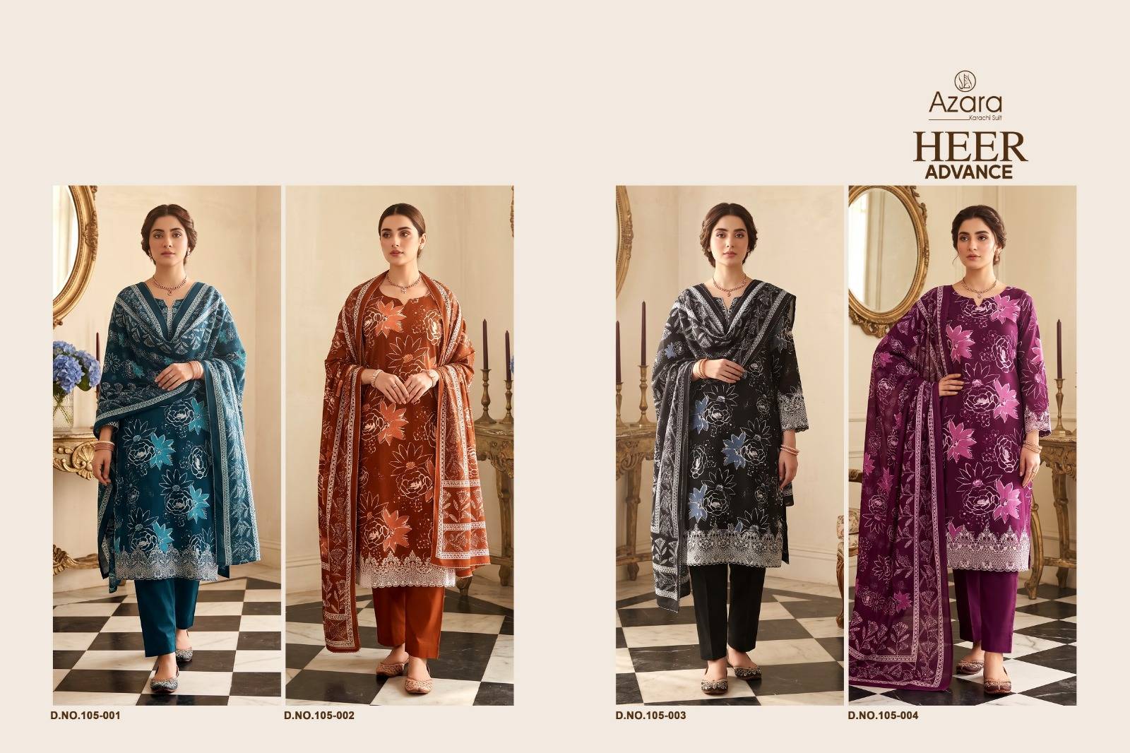 HEER ADVANCE BY Radhika fashion 01 To 04 Series Beautiful Festive Suits Colorful Stylish Fancy Casual Wear & Ethnic Wear Cotton Dresses At Wholesale Price
